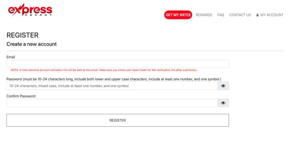 Create an Express Energy Account